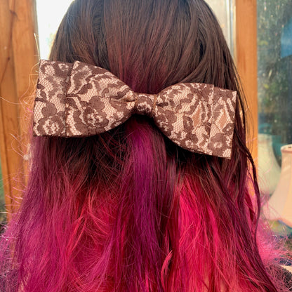 Pretty Vintage Lace Bow Hair Clip