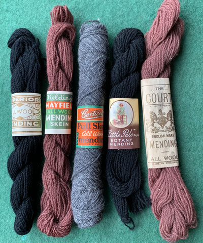 1920s & 1930s Wool Mending Skeins
