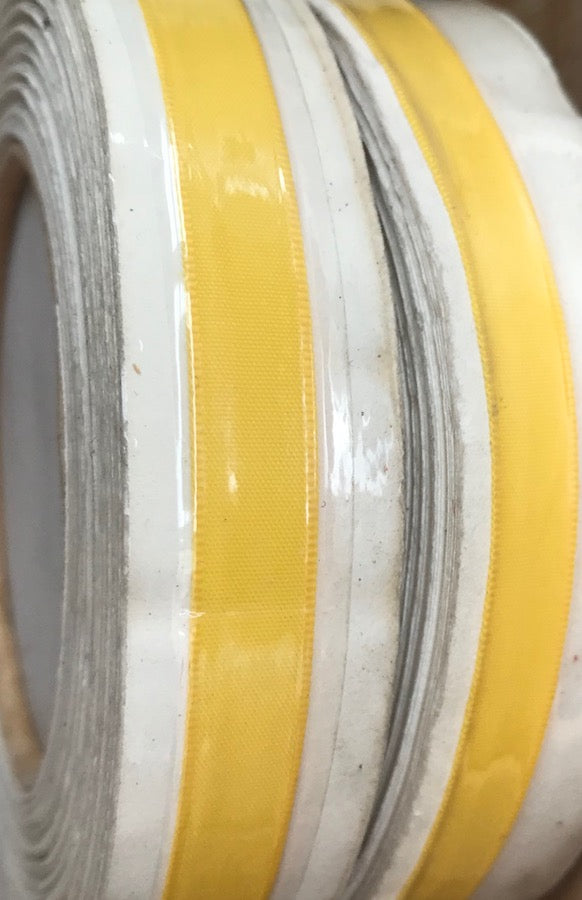 Vibrant Buttercup Yellow Vintage Lustre Ribbon - 18yds long, 8mm wide - Swiss Made