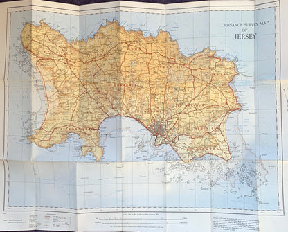 1933  2" to 1 mile Paper Ordnance Survey Map of Jersey