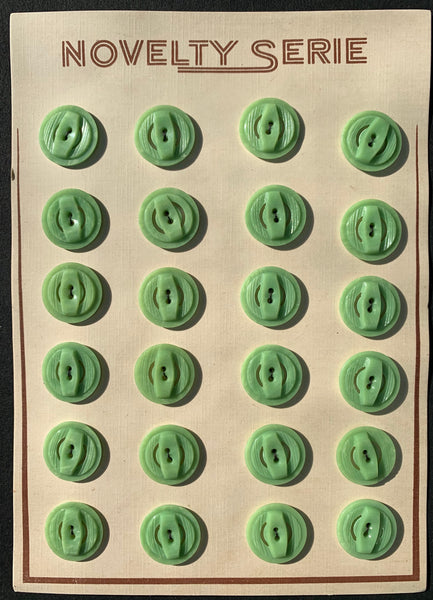 Very Deco 1930s Lime Green Vintage 1.8cm Buttons