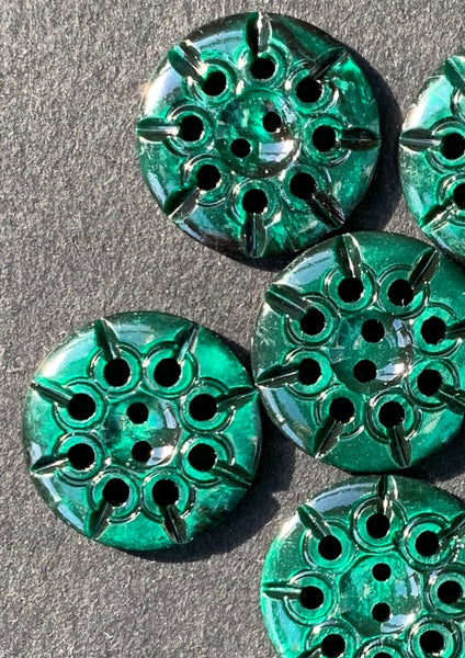 Shiny Jade Green Vintage 1.7cm Buttons
