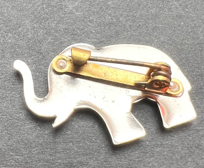 Jaunty Little Vintage Elephant Brooch