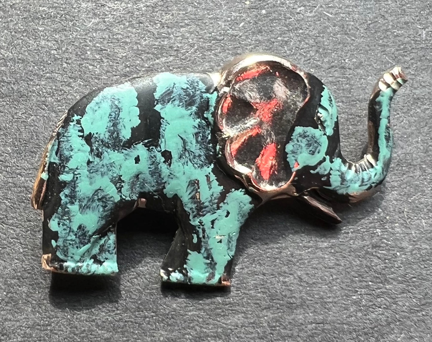 Jaunty Little Vintage Elephant Brooch