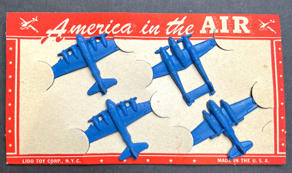 Original Unused 1940s LIDO TOY CORP. NYC "America in the Air"  Aeroplane Set