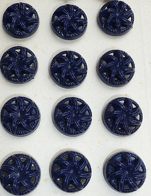 24 Amazing Vintage SWIRL Buttons -Choice of 7 Colours + 2 Sizes